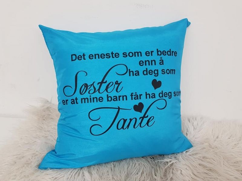 Putetrekk 45x45cm Det eneste som er bedre Valgfri tekst