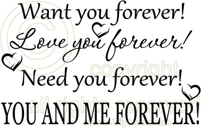 Want you forever
