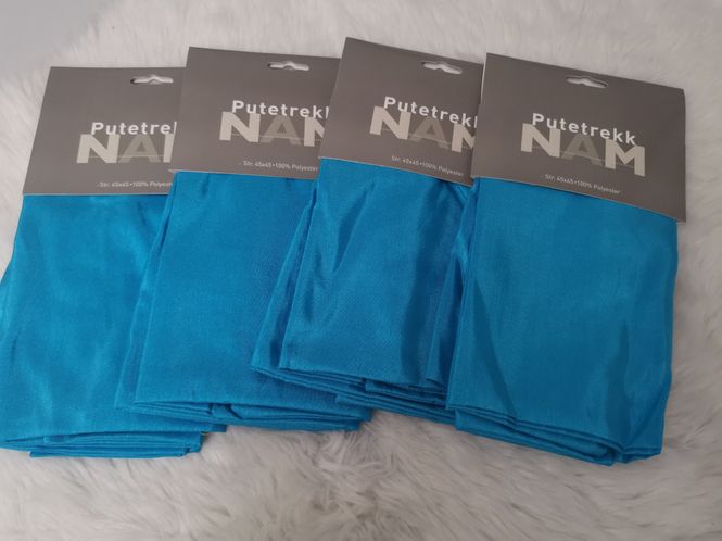 Hovedbilde Putetrekk 4pk turkis 