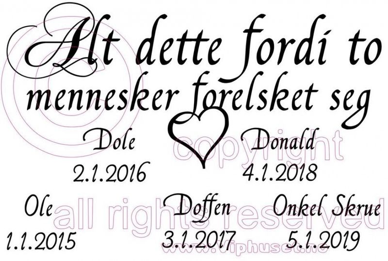 Alt dette fordi med 5 navn