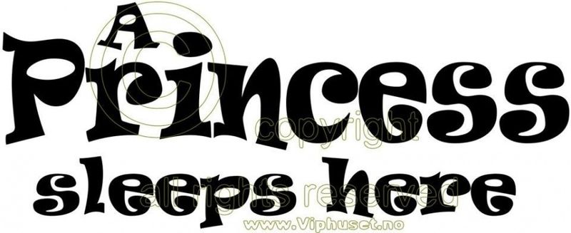 A princess sleeps here