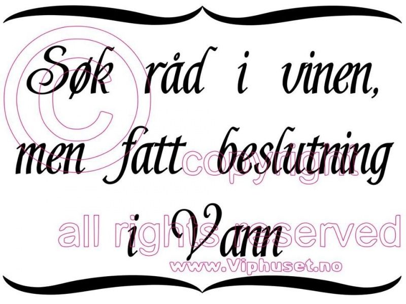Søk råd i vinen