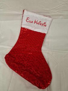 Hovedbilde Julestrømpe rød m/glitter ...