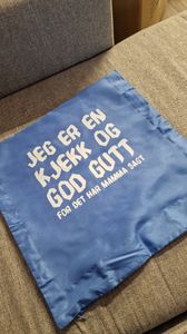 Hovedbilde Putetrekk jeg er en kjekk blå