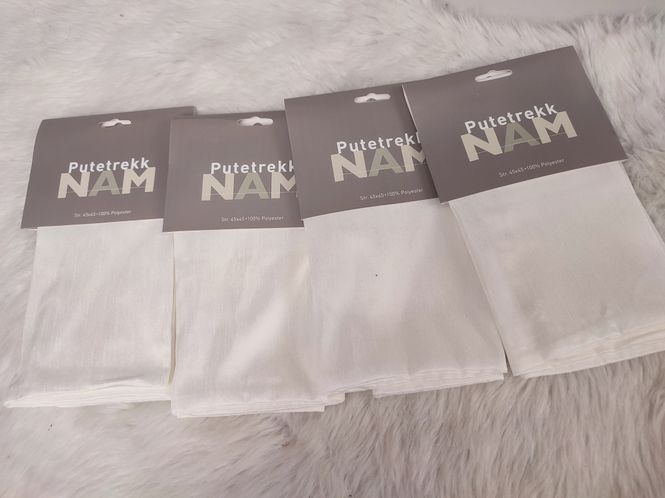Hovedbilde Putetrekk hvit 4pk