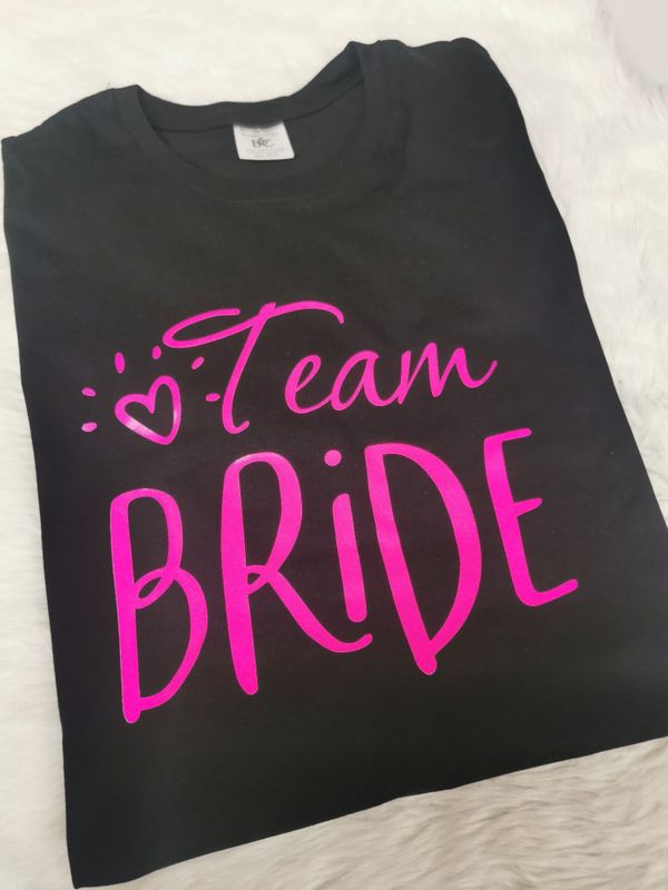 Team bride med eller uten egen tekst på rygg